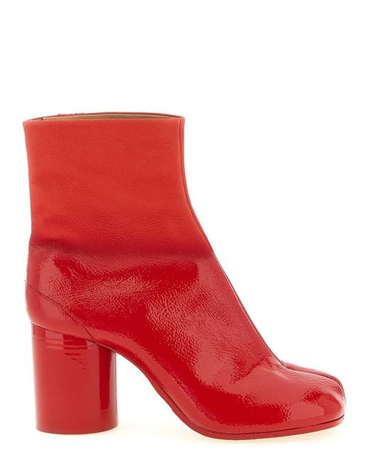 Maison Margiela Red Solid Tabi Boots