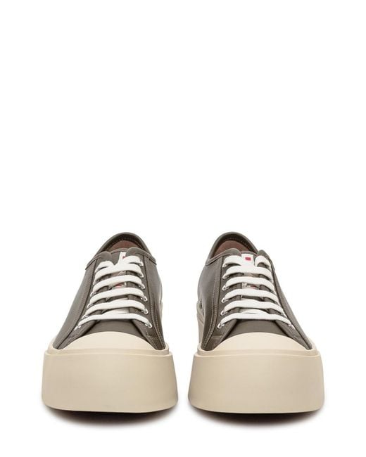 Marni White Solid Pablo Sneakers for men