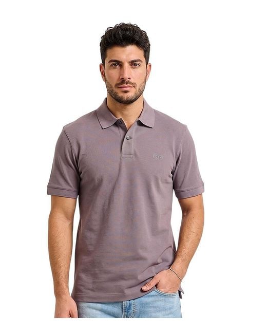Boss Purple Logo Polos for men