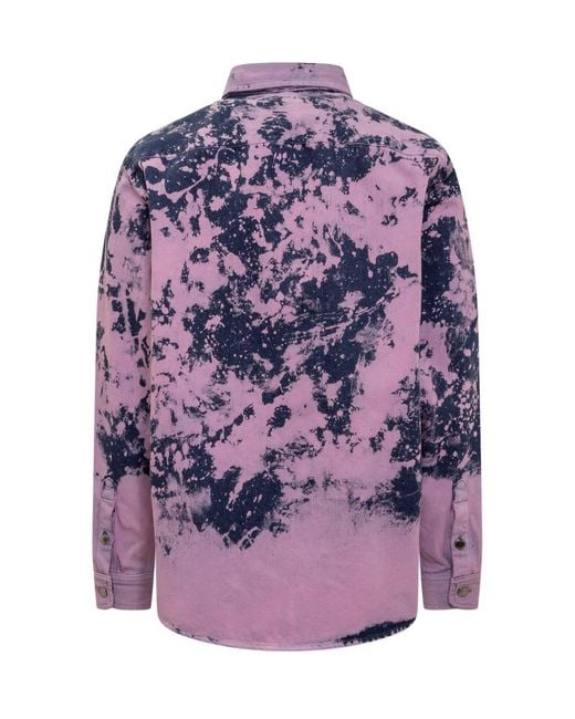 DARKPARK Purple Regular Printed Shirt for men