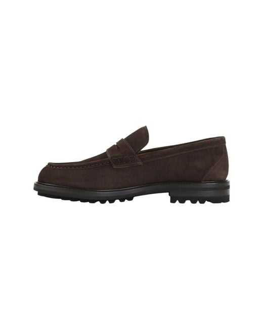 Kiton Black Suede Loafers for men