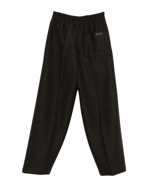 AMI Black Relaxed Elasticated Pant
