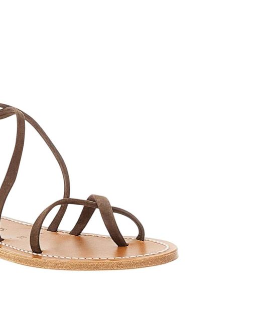 K. Jacques Brown Open-Toe Sandals