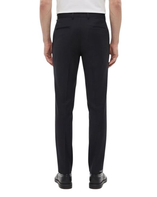 Corneliani Blue Flat Front Pants for men