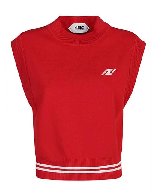 Autry Red Logo Vest