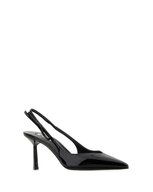 Prada Black Solid Pointed Toe Pumps