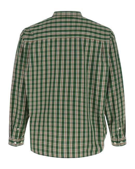 Undercover Green Regular Checks Shirt for men