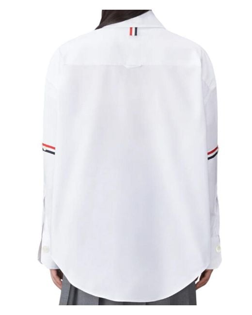 Thom Browne White Oversized Solid Shirt