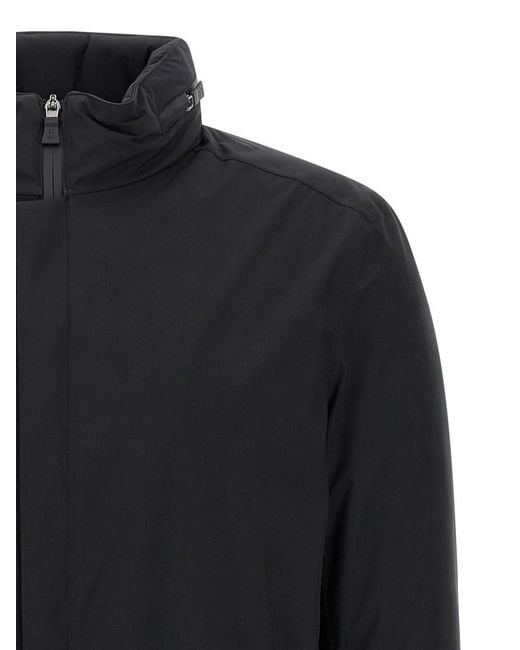 Herno Black Solid Parka Jacket for men