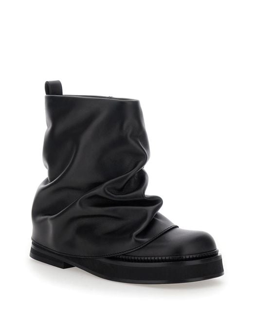 The Attico Black Mini Robin' Combat Boot