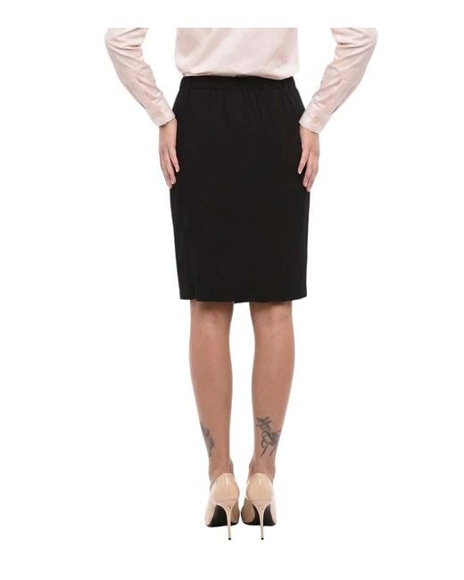 DSquared² Black Solid Knee Length Skirt