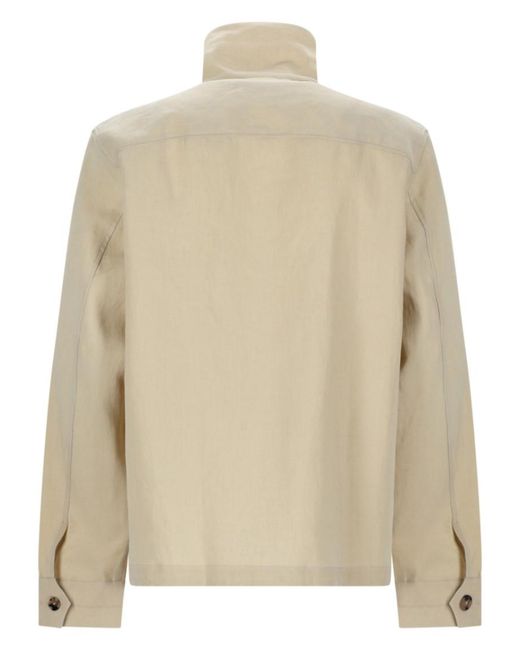 Paul Smith Natural Solid Mock Collar Jacket for men