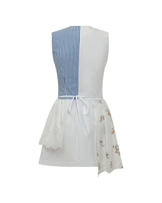 MSGM Blue Dress With Multicolored Print
