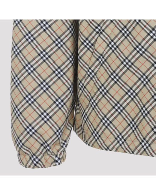 Burberry Gray Checked Overshirt for men