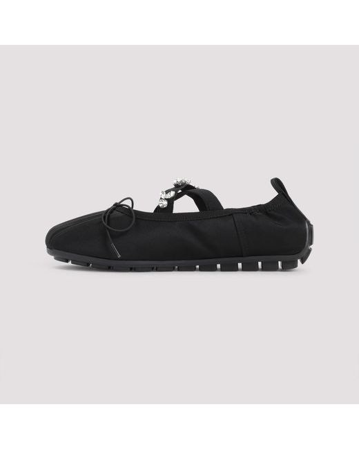 Simone Rocha Black Embellished Ballet Flats