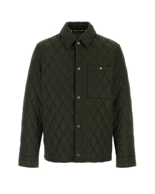 Burberry Green Nylon Jacket for men