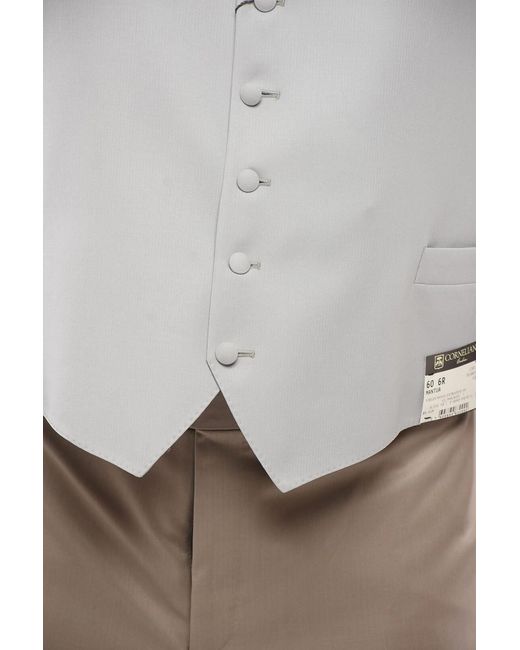 Corneliani White Five Button Waistcoat for men