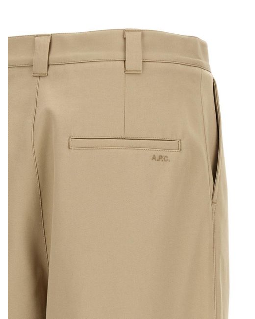 A.P.C. Natural Light Pleated Pants for men
