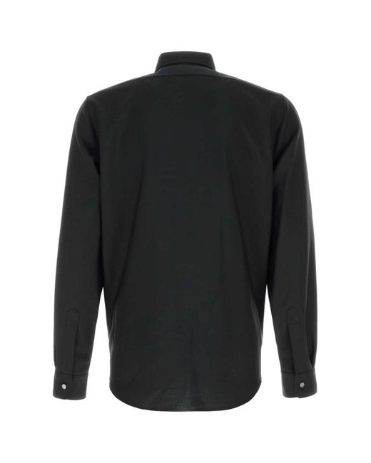 Jil Sander Black Regular Solid Shirt for men