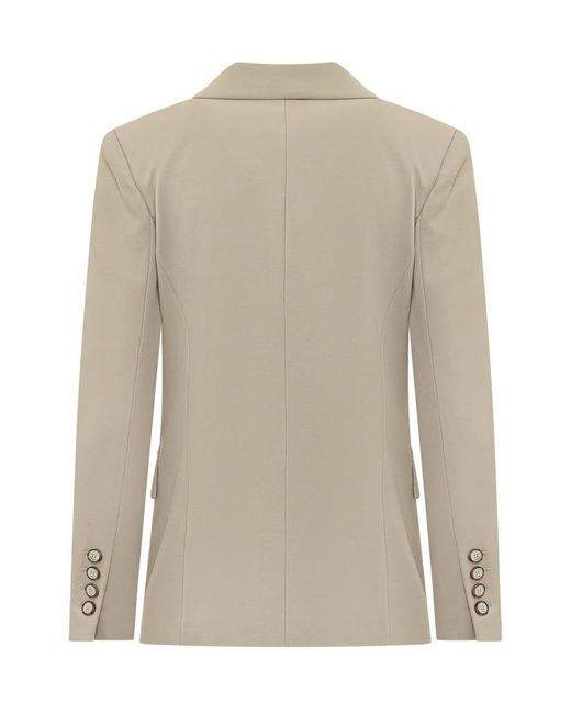 Pinko Natural Solid Notched Lapel Blazer