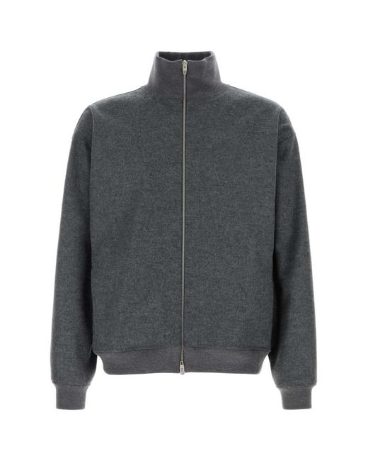 Jil Sander Gray Mock Collar Jacket for men