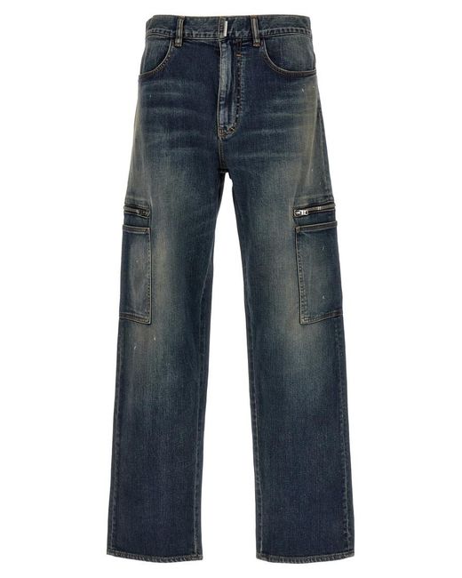 Givenchy Blue Cargo Jeans for men
