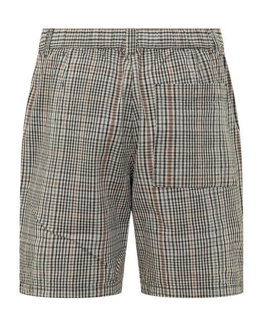 Barbour Gray Checks Shorts for men