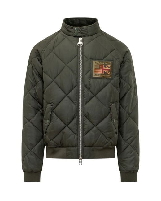 Barbour Green Mandarin Collar Jacket for men