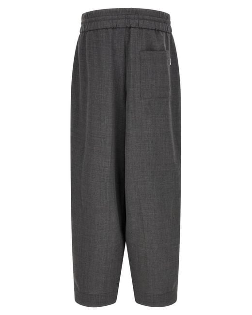 AMI Gray Relaxed Drawstring Pants for men