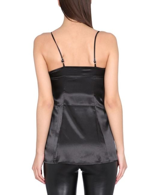 NOT AFTER TEN Black Solid Scoop Neck Top