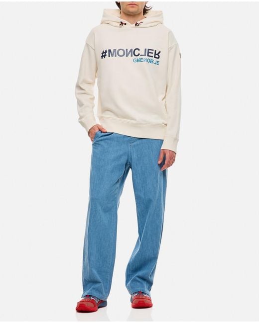 Blue moncler hoodie deals