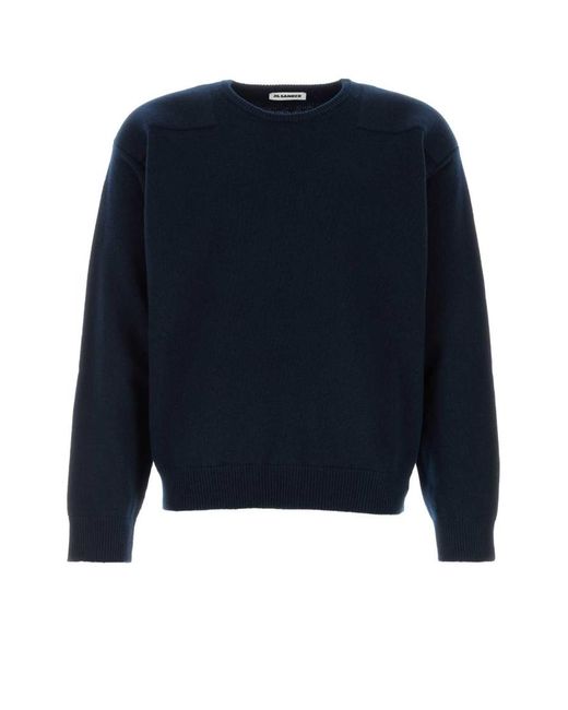 Jil Sander Blue Solid Sweaters for men