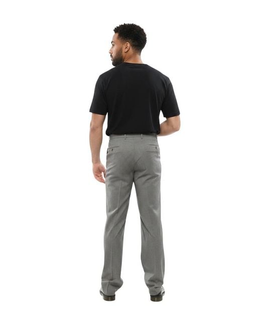 Corneliani Gray Flat Front Pants for men