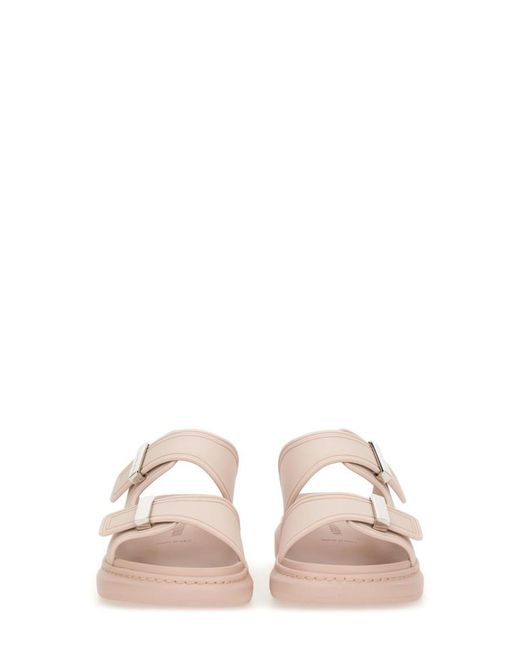 McQueen Pink Solid Hybrid Slides