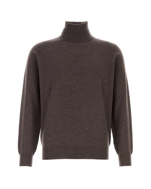 Brunello Cucinelli Gray Regular Sweater for men