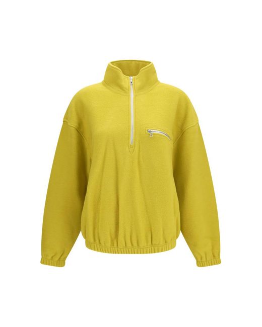 Rier Yellow Solid Mock Collar Jacket