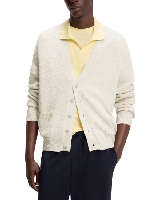 Boss Natural Solid Crew Neck Sweater for men