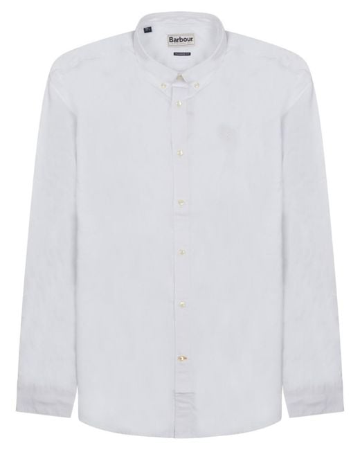 Barbour White Button Down Shirt for men