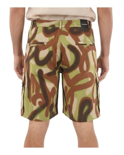 DSquared² Natural Abstract Shorts for men