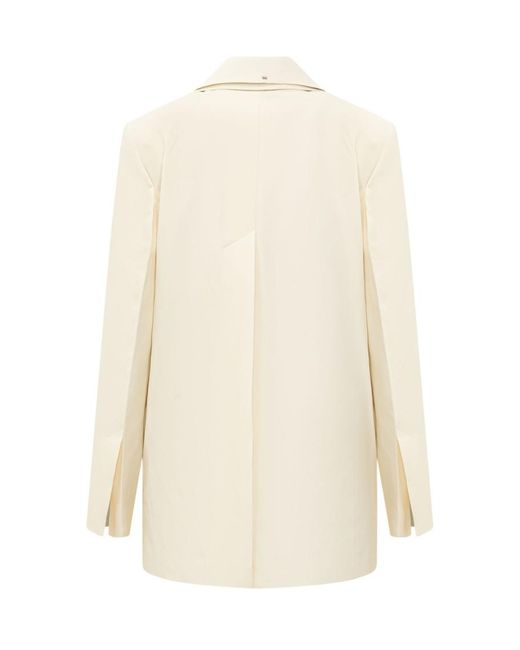 Sportmax White Elegant Jacket With Chic Reverse Pockets