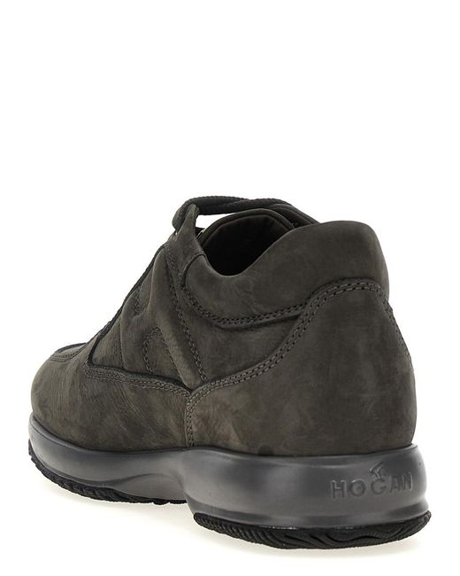 Hogan Brown 'Interactive' Sneakers for men