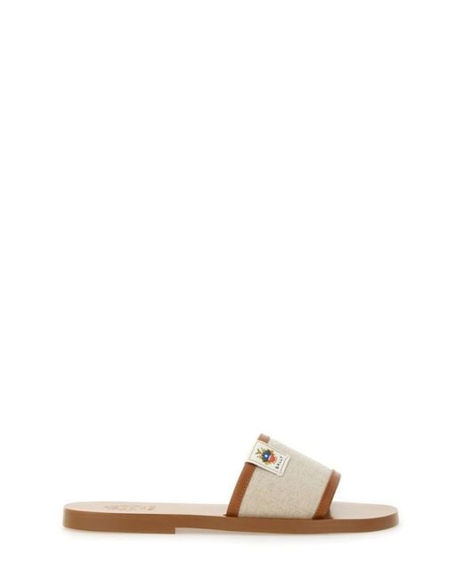 Bally Natural Slip-On Flats
