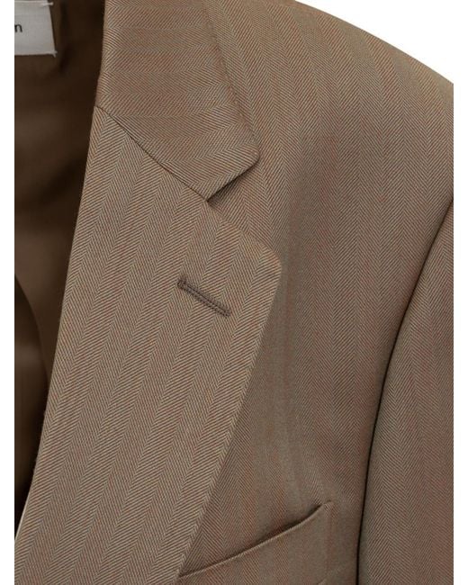 ARMARIUM Brown Solid Notched Lapel Blazer