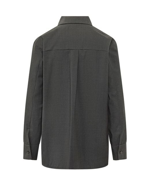 Max Mara Gray Relaxed Solid Shirt