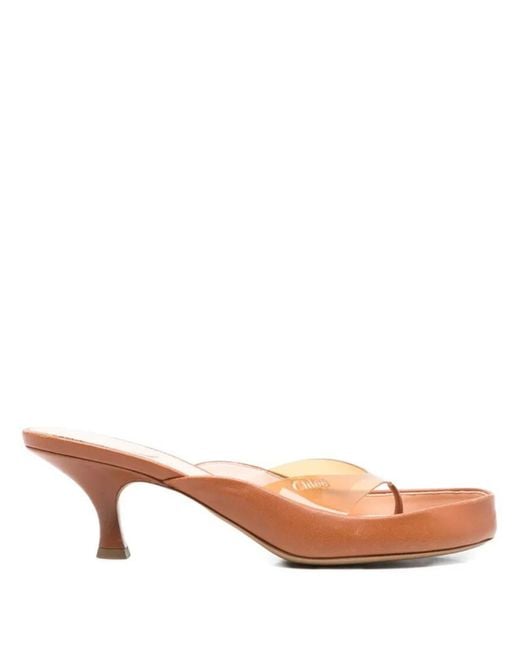 Chloé Pink Slip-On Heels