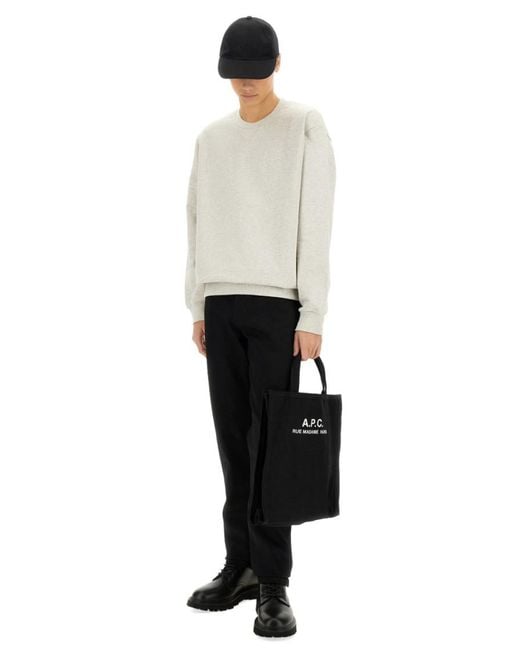 A.P.C. White Solid Sweatshirts for men
