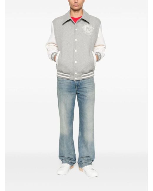Balmain Gray Jacket With Wool Buttons for men