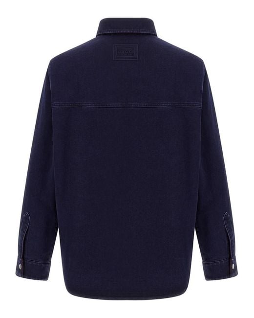 Gucci Blue Reversible Shirt for men