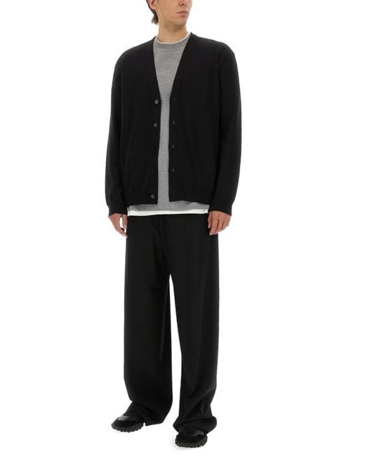 Jil Sander Black V Neck Cardigans for men