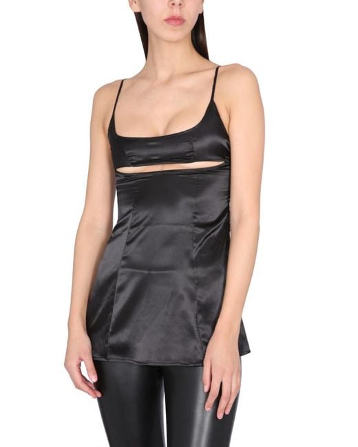 NOT AFTER TEN Black Solid Scoop Neck Top
